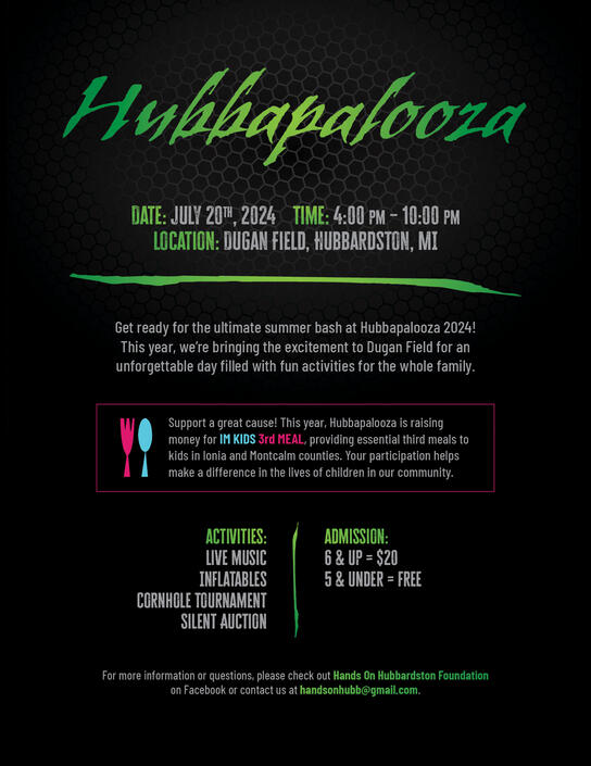 Hubbapalooza Event Flyer Hubbapalooza Event Flyer
